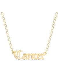 Gabi Rielle - Next-level Layering 14k Over Silver Gothic Script Cancer Necklace - Lyst
