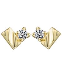 Genevive Jewelry - 14K Diamond Cz Earrings - Lyst