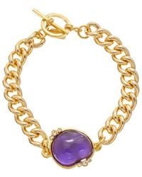Kenneth Jay Lane - 22K Plated Link Toggle Bracelet - Lyst