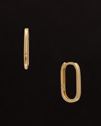 Italian Gold - 14K Tube Hoops - Lyst