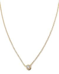 MaxColor - Solitaire 0.15 Ct. Tw. Lab-Grown Diamond 14K Necklace - Lyst