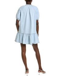 Wayf Leighton Poplin Mini Dress in Pink | Lyst