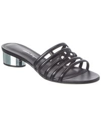 Ferragamo - Finn 3D Leather Sandal - Lyst