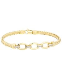 Meshmerise - 0.06 Ct. Tw. Diamond 18K Over Bangle Bracelet - Lyst