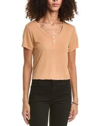 Saltwater Luxe - Cropped Henley - Lyst