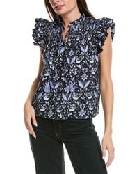 Sail To Sable - Flutter Sleeve Top - Lyst