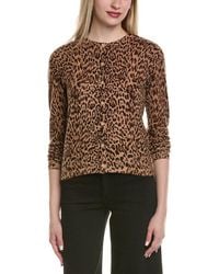Sofiacashmere - Animal Print Wool & Cashmere-Blend Cardigan - Lyst