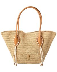 Christian Louboutin - Venus Raffia & Leather Tote - Lyst