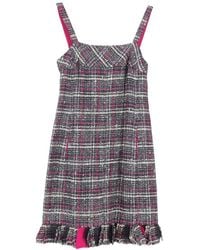 CHANEL - Plaid Tweed Ruffle Hem Mini Dress, Size Fr (Authentic Pre-Loved) - Lyst