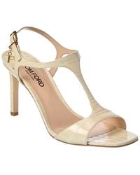 Tom Ford - Angelina Croc-Embossed Leather Sandal - Lyst
