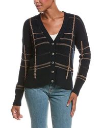 Autumn Cashmere - Plaid Shaker Cardigan - Lyst