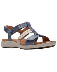 Clarks - Kitly Step Leather Sandal - Lyst