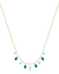 Meira T - 14K 0.50 Ct. Tw. Diamond & Opal Necklace - Lyst