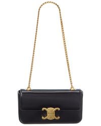 Celine - Claude Leather Chain Shoulder Bag - Lyst