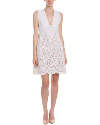 Stella McCartney Perforated A-line Dress - White