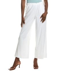 NVLT - Side Waist-Tie Wide Leg Linen-Blend Pant - Lyst