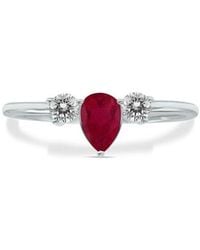 Gem Spark - 14K 0.56 Ct. Tw. Diamond & Ruby Ring - Lyst