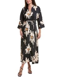 Teri Jon - Elbow Sleeve Maxi Dress - Lyst