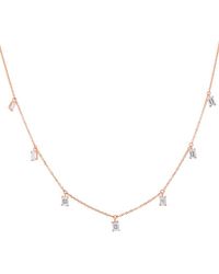 Diana M. Jewels - 18k Rose Gold 0.72 Ct. Tw. Diamond Necklace - Lyst