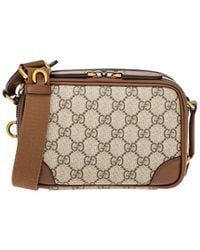 Gucci - Gg Emblem Embossed Dual Compartment Mini Bag - Lyst
