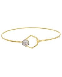 Meshmerise - 18K Plated 0.10 Ct. Tw. Diamond Bangle Bracelet - Lyst