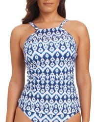 Beyond Control Swimwear - Fine Ikat High Neck Tankini - Lyst
