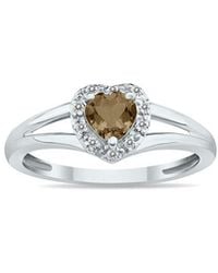 Gem Spark - 14K 0.51 Ct. Tw. Diamond & Smoky Quartz Ring - Lyst