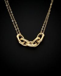 Italian Gold - 14k Fancy 5-link Forzatina Double Strand Necklace - Lyst