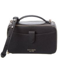 Kate Spade - Hudson Pebbled Leather Double Zip Crossbody - Lyst