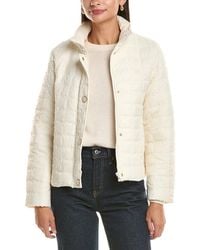 Cece - Stand Collar Short Quilted Jacket - Lyst