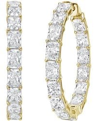 Diana M. Jewels - Diana M. 14K 10.00 Ct. Tw. Lab-Grown Diamond Hoop Earrings - Lyst