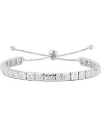Chloe and Madison - Jewelry Cz Square Bracelet - Lyst