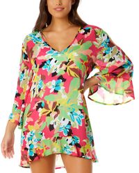 Anne Cole - Flounce V Neck Tunic - Lyst
