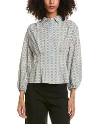 Max Studio - 3/4-Sleeve Pleat Front Blouse - Lyst