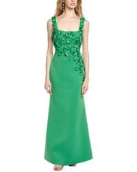 Badgley Mischka - Cutout Appliques Gown - Lyst