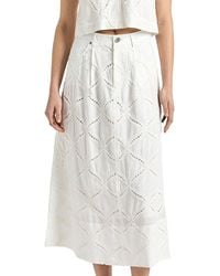 10 Crosby Derek Lam - Nydia Cotton Eyelet Midi Skirt - Lyst