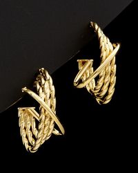 Italian Gold - 14k Half-hoop Earrings - Lyst