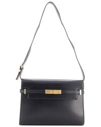 Saint Laurent - Sheep Leather Manhattan Shoulder Bag Medium (Authentic Pre-Loved) - Lyst