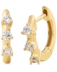 MaxColor - Huggie 0.24 Ct. Tw. Lab-Grown Diamond 14K Earrings - Lyst