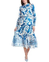 Julia Jordan - Puff Sleeve Linen-Blend Shirtdress - Lyst