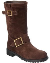 Jimmy Choo - Biker Mid Suede Boot - Lyst