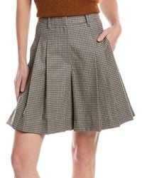 Brunello Cucinelli - Pleated Wool-Blend Short - Lyst