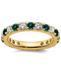 Lab Grown Gemstones - 14K 2.50 Ct. Tw. Lab-Grown Diamond & Lab-Grown Alexandrite Eternity Ring - Lyst