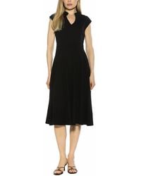 Alexia Admor - Yara U Neck Fit & Flare Midi Dress - Lyst