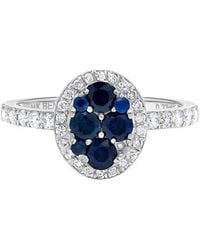 H.J. Namdar - 14K 1.01 Ct. Tw. Diamond & Sapphire Cluster Ring - Lyst