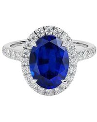 VOWE - 14K 3.50 Ct. Tw. Lab-Grown Diamond & Lab-Grown Sapphire Ring - Lyst