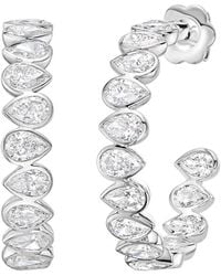 Diana M. Jewels - Diana M. 14K 6.00 Ct. Tw. Lab-Grown Diamond Hoop Earrings - Lyst