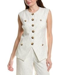 tyler boe - Kate Linen-Blend Vest - Lyst