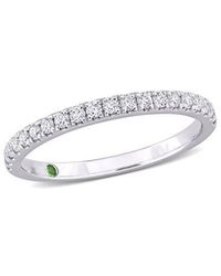 Lab Grown Diamonds - 14K 0.31 Ct. Tw. Lab Grown Diamond & Tsavorite Ring - Lyst