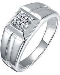 Genevive Jewelry - Rachel Glauber Plated Cz Statement Ring - Lyst